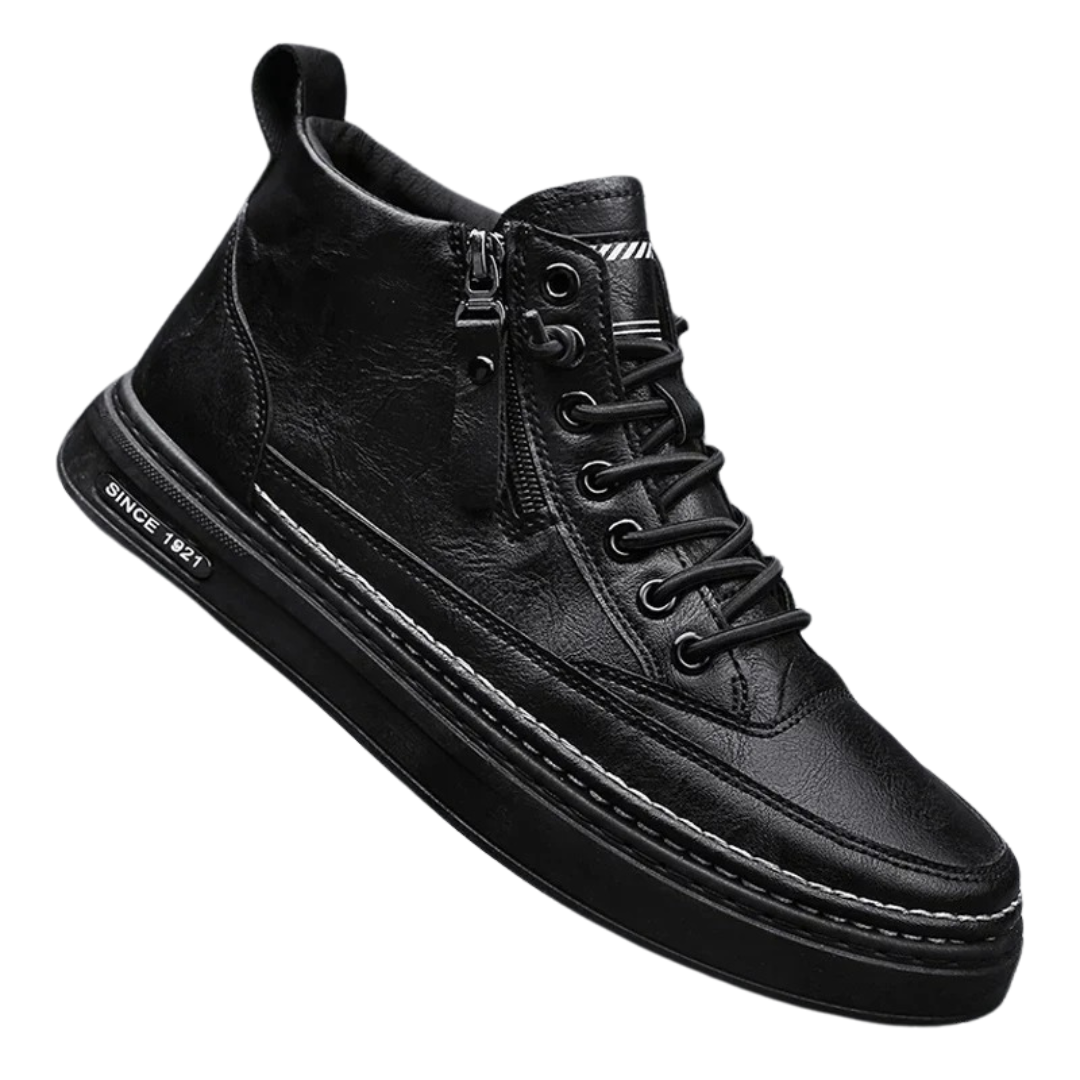 Men's high leather style ankle boots