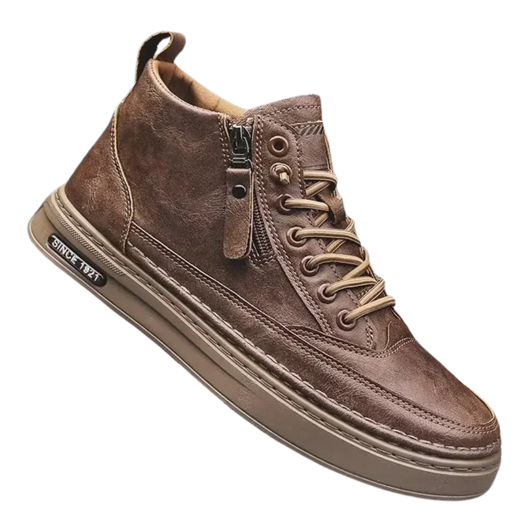 Men's high leather style ankle boots