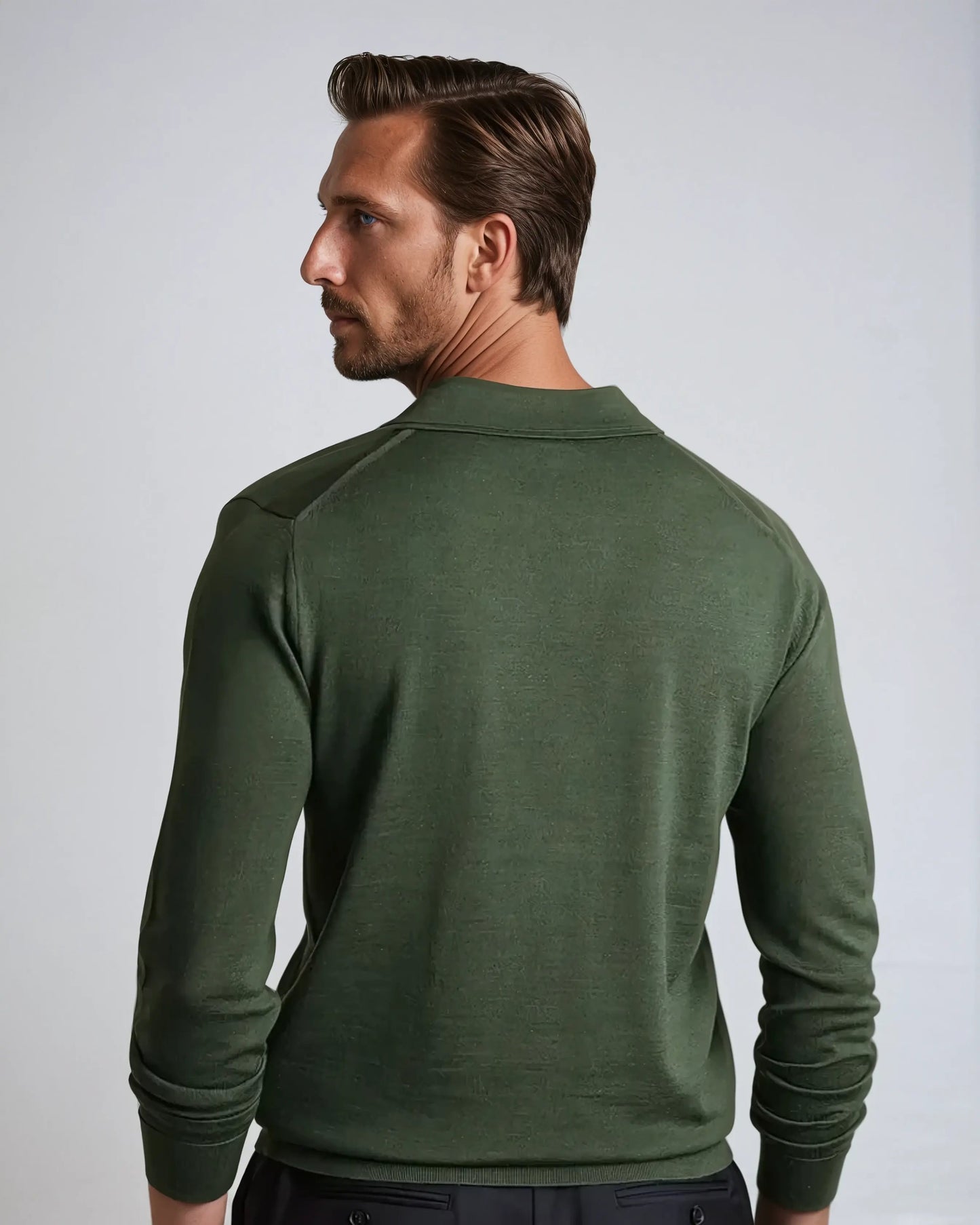 Men's long-sleeved polo shirt Casual