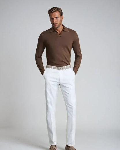 Men's long-sleeved polo shirt Casual