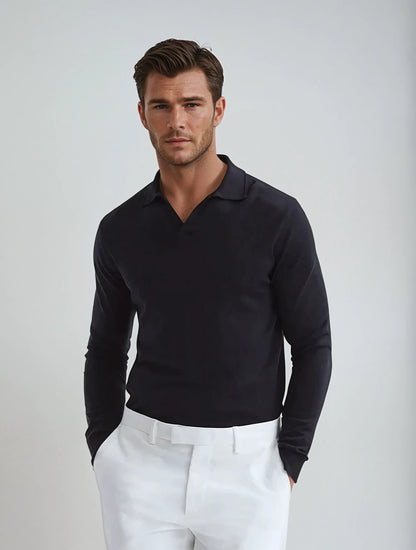Men's long-sleeved polo shirt Casual