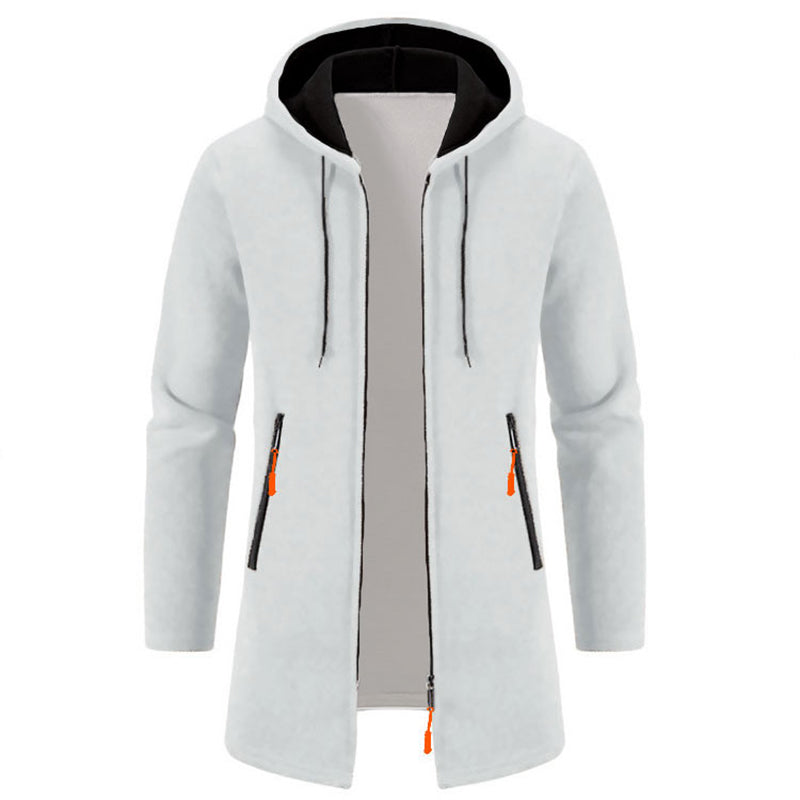 Men's long-sleeved zipped hoodies