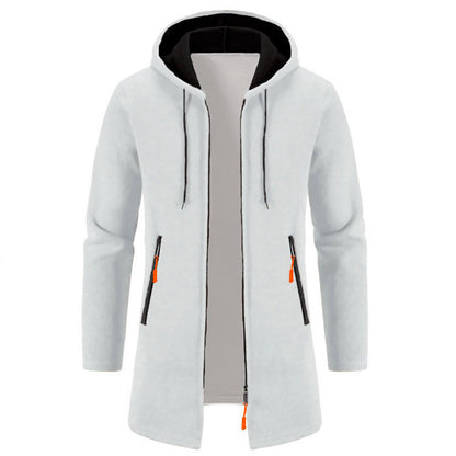 Men's long-sleeved zipped hoodies