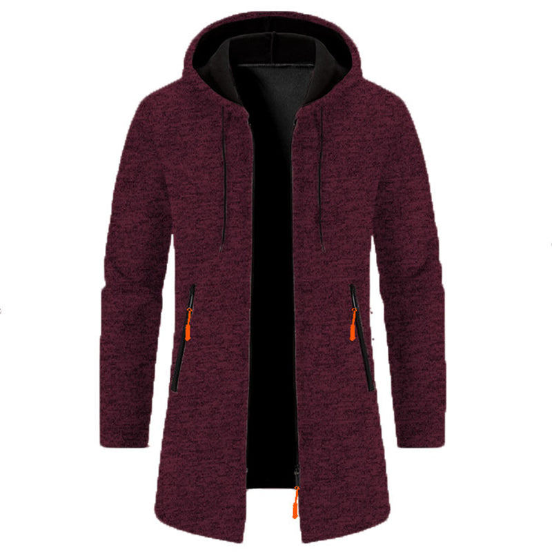 Men's long-sleeved zipped hoodies