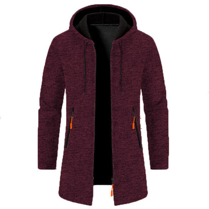 Men's long-sleeved zipped hoodies