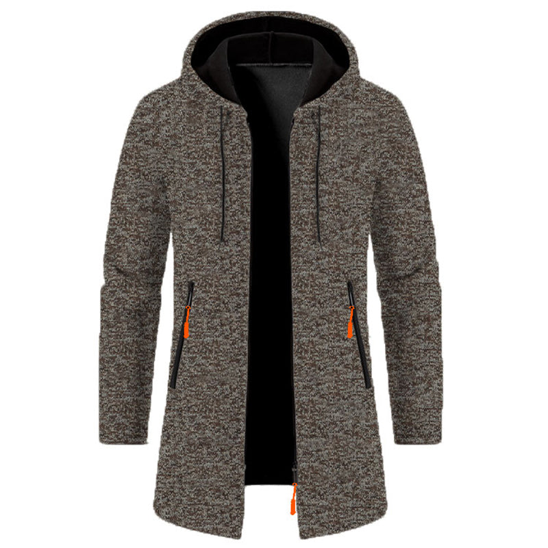 Men's long-sleeved zipped hoodies