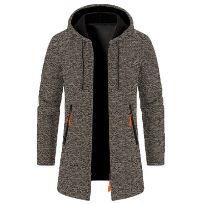 Men's long-sleeved zipped hoodies