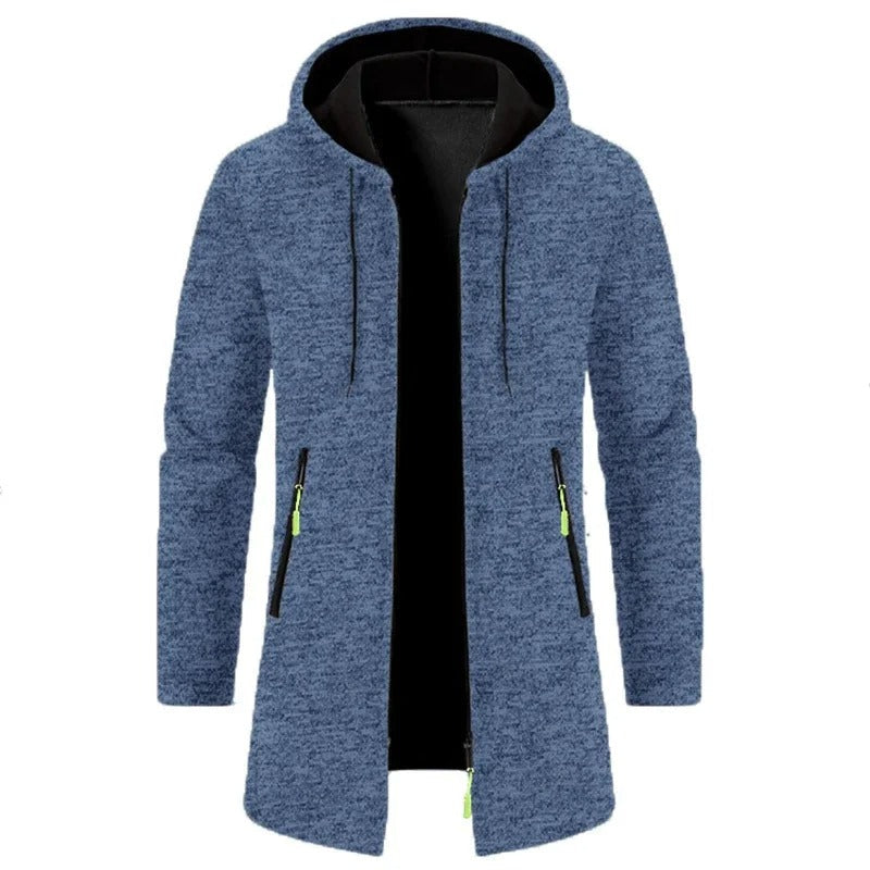 Men's long-sleeved zipped hoodies