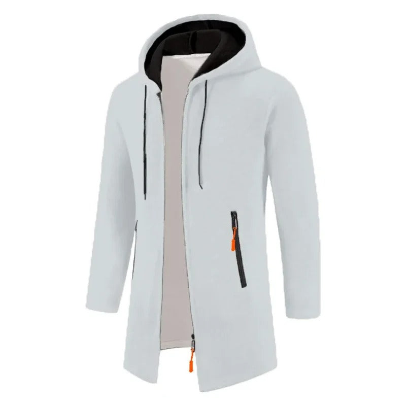 Men's long-sleeved zipped hoodies