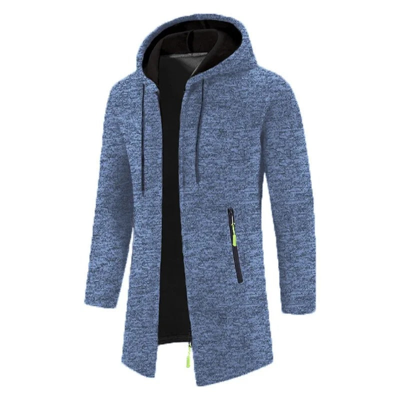 Men's long-sleeved zipped hoodies