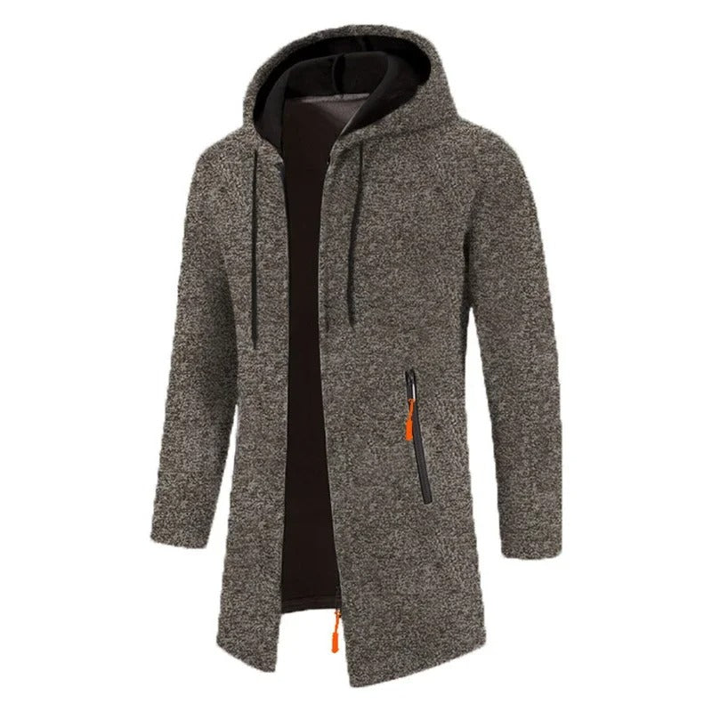 Men's long-sleeved zipped hoodies