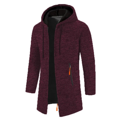 Men's long-sleeved zipped hoodies