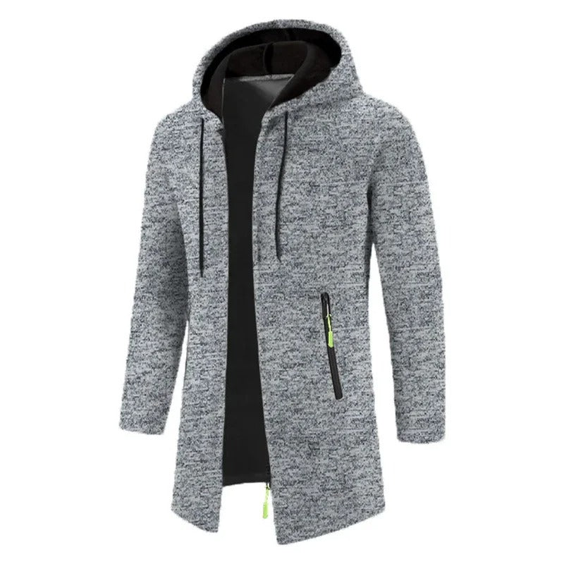 Men's long-sleeved zipped hoodies