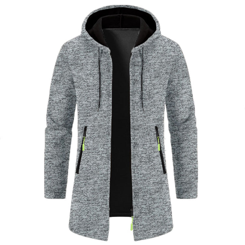 Men's long-sleeved zipped hoodies