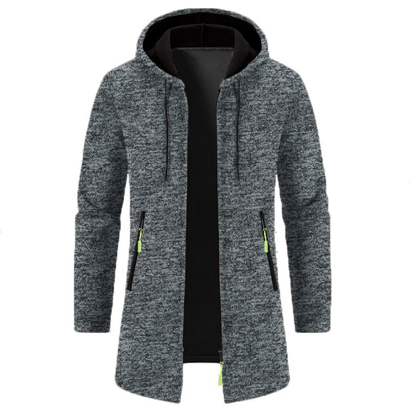 Men's long-sleeved zipped hoodies