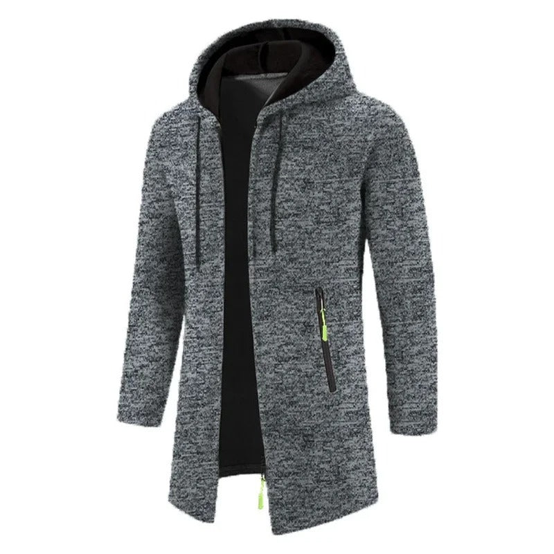 Men's long-sleeved zipped hoodies