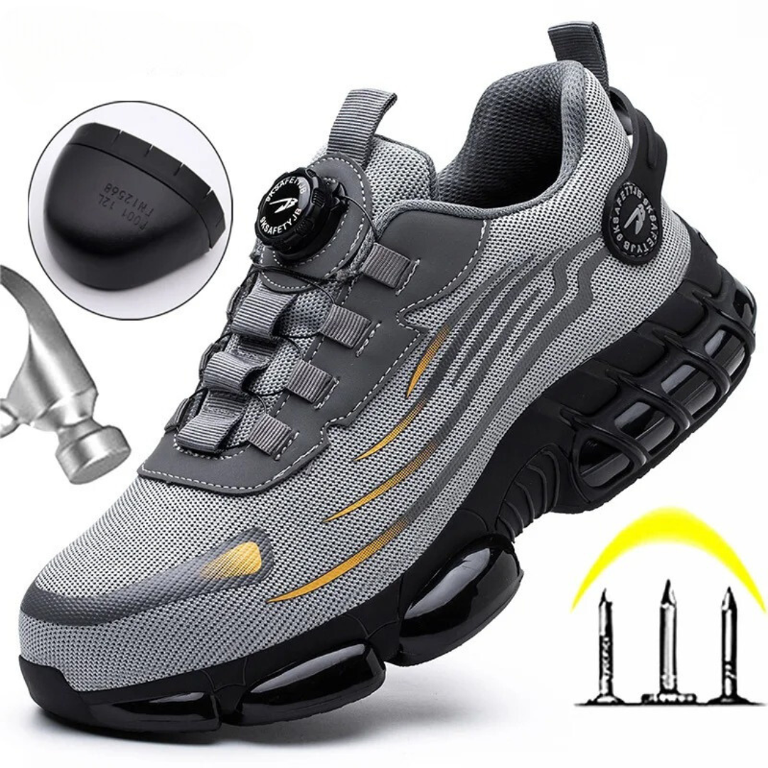 Men's safety shoes with steel toecap and non-slip soles