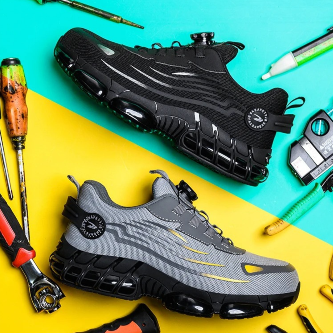 Men's safety shoes with steel toecap and non-slip soles
