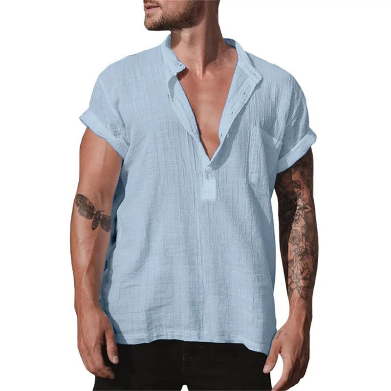 Men's shirts cotton linen Style
