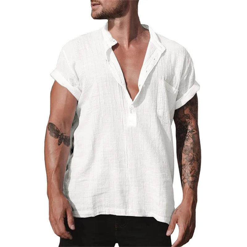 Men's shirts cotton linen Style