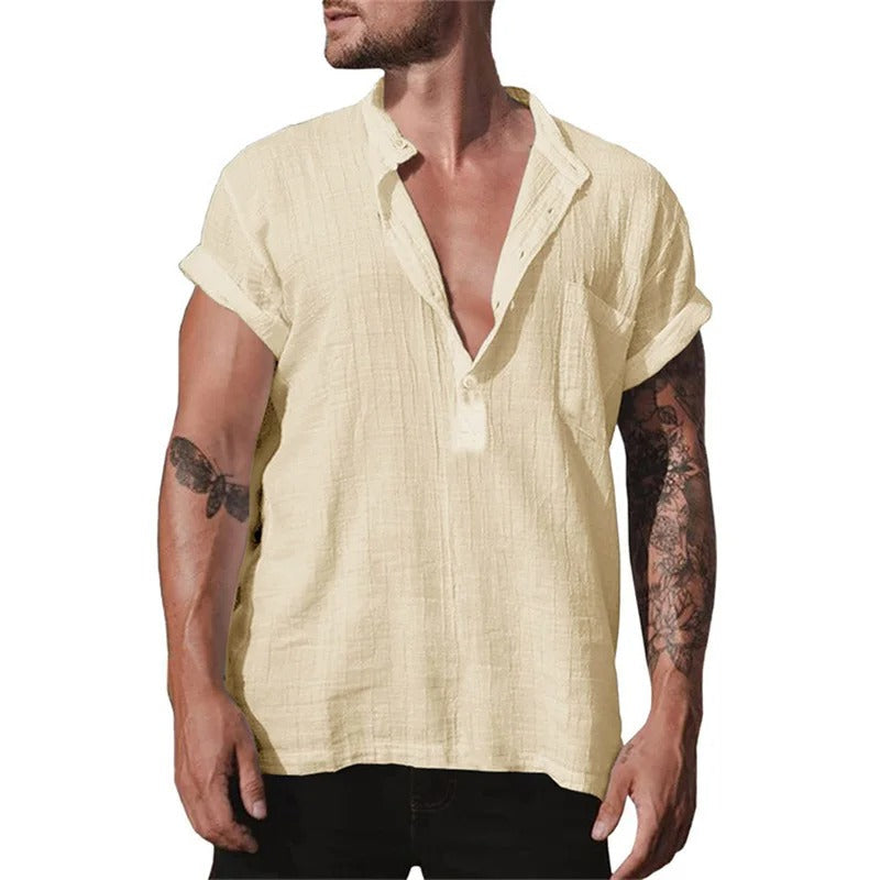 Men's shirts cotton linen Style