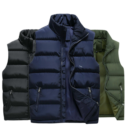 Men's sleeveless quilted puffer jacket