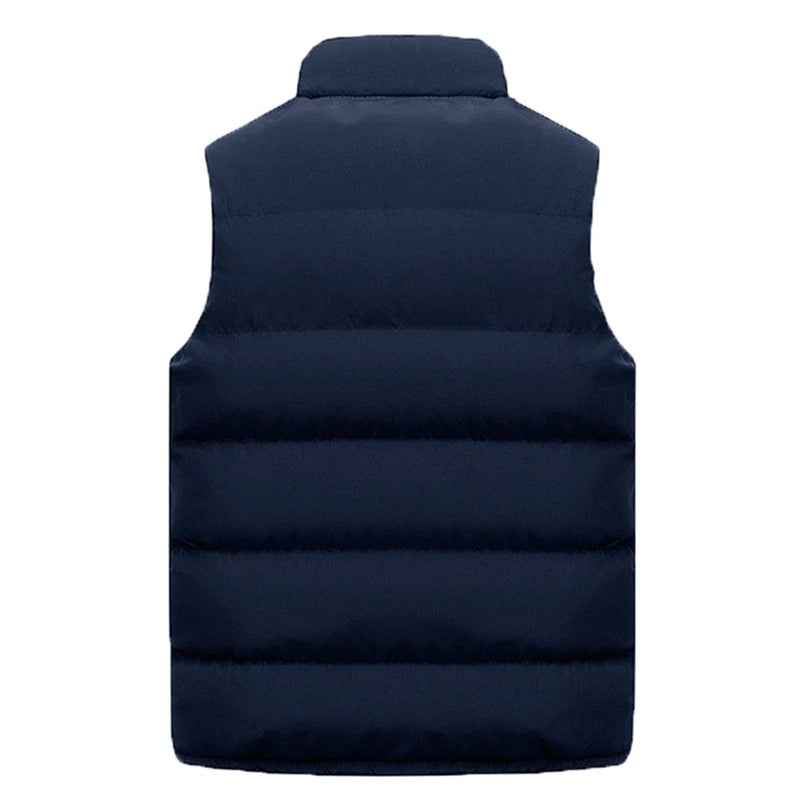 Men's sleeveless quilted puffer jacket