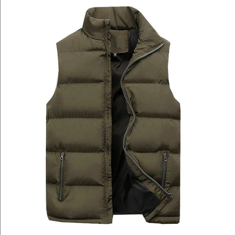 Men's sleeveless quilted puffer jacket