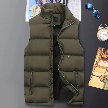 Men's sleeveless quilted puffer jacket