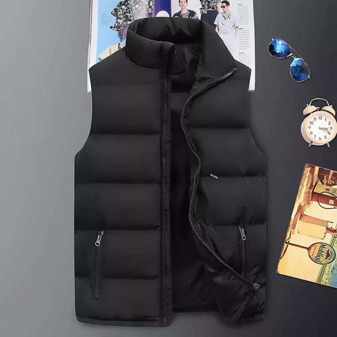 Men's sleeveless quilted puffer jacket