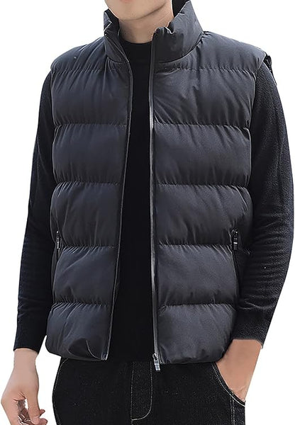 Men's sleeveless quilted puffer jacket