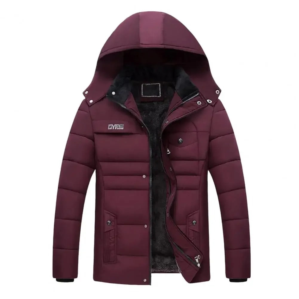 Men's thermal hooded winter jacket