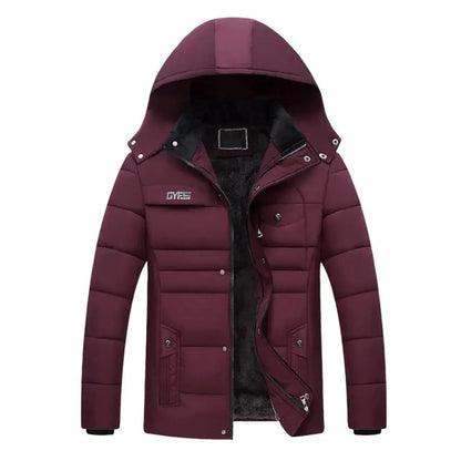 Men's thermal hooded winter jacket