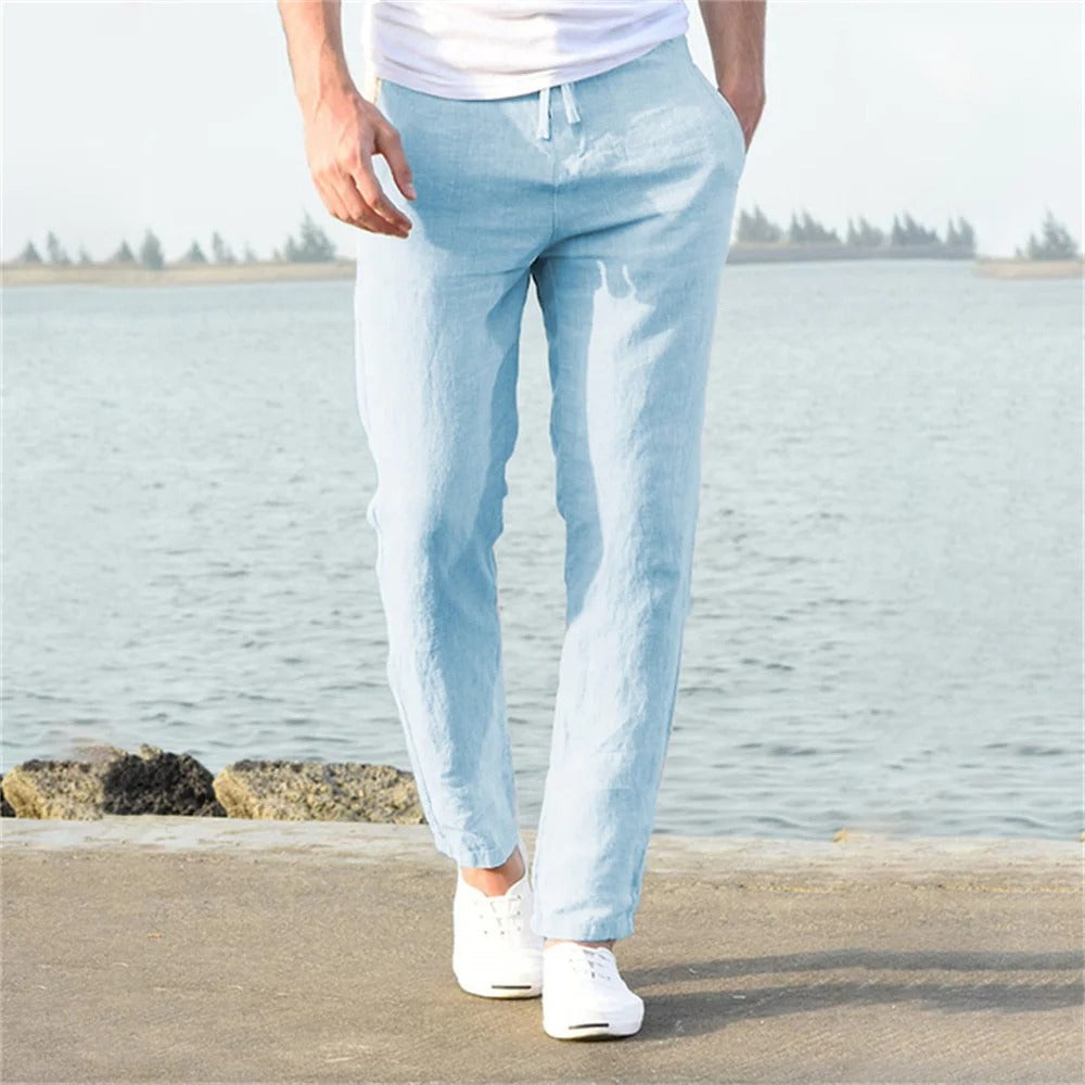 Men's trousers cotton linen Style