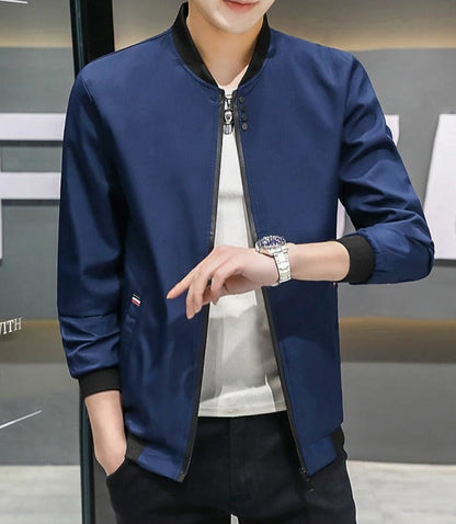 Men's zip-up windbreaker jacket