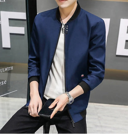 Men's zip-up windbreaker jacket