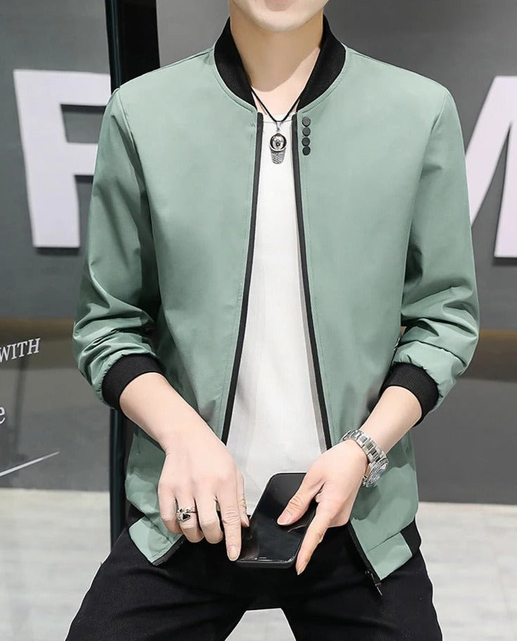 Men's zip-up windbreaker jacket