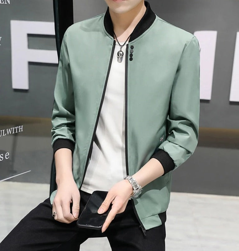 Men's zip-up windbreaker jacket
