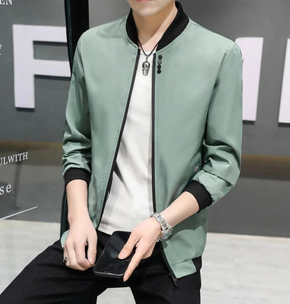 Men's zip-up windbreaker jacket