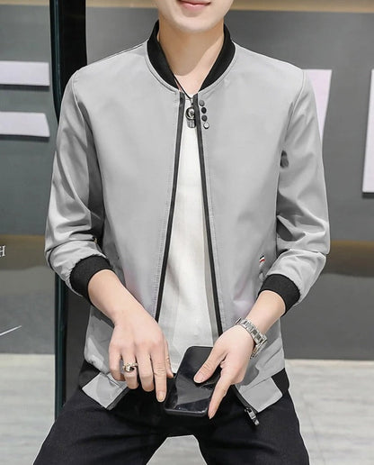 Men's zip-up windbreaker jacket