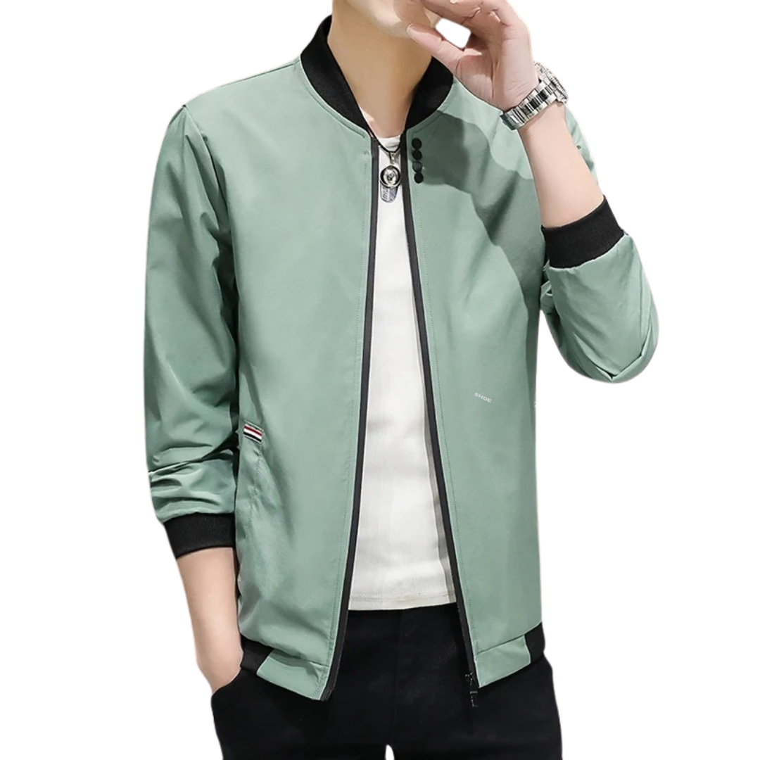 Men's zip-up windbreaker jacket