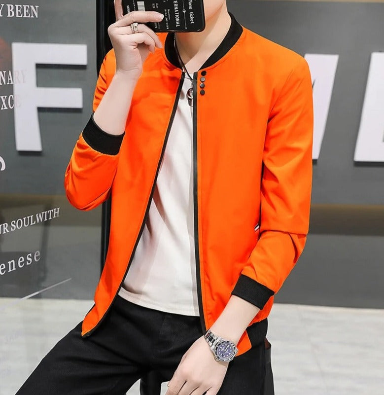 Men's zip-up windbreaker jacket