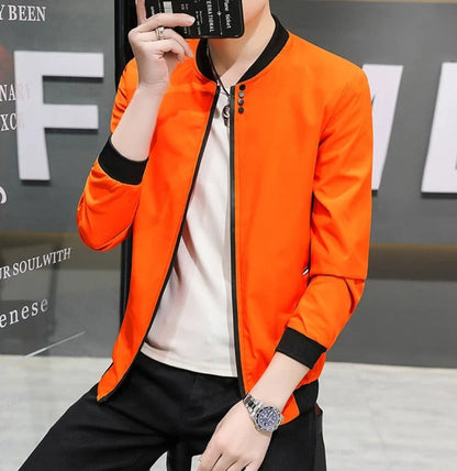 Men's zip-up windbreaker jacket