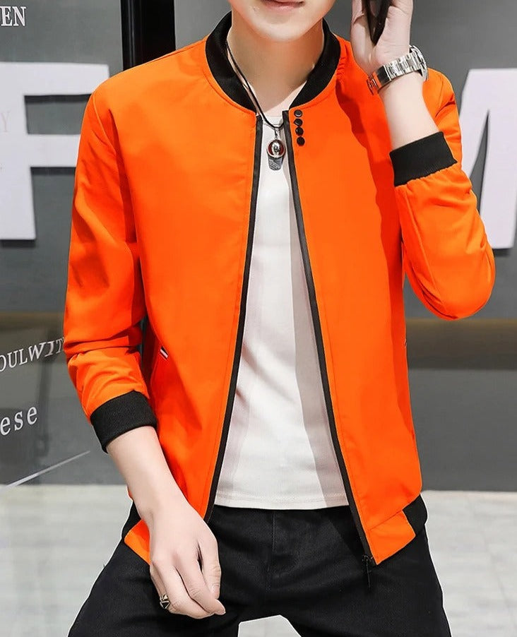 Men's zip-up windbreaker jacket