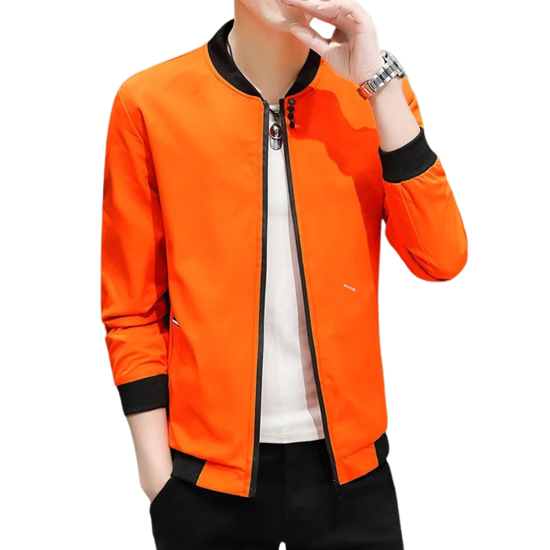 Men's zip-up windbreaker jacket
