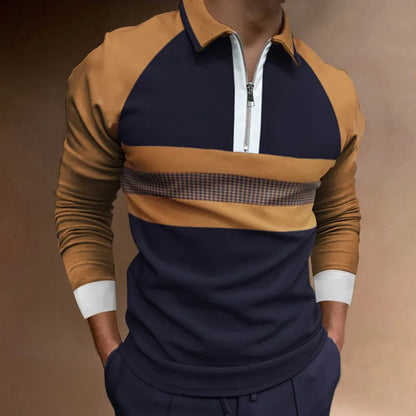 Men's zipped polo shirt