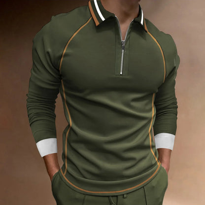 Men's zipped polo shirt