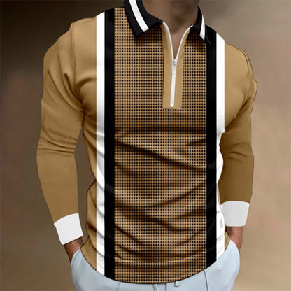 Men's zipped polo shirt
