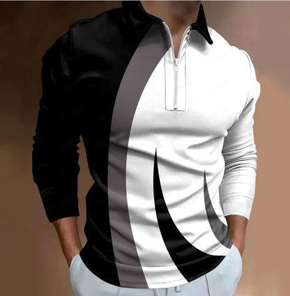 Men's zipped polo shirt