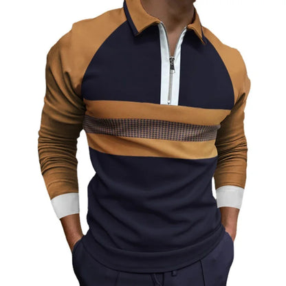 Men's zipped polo shirt